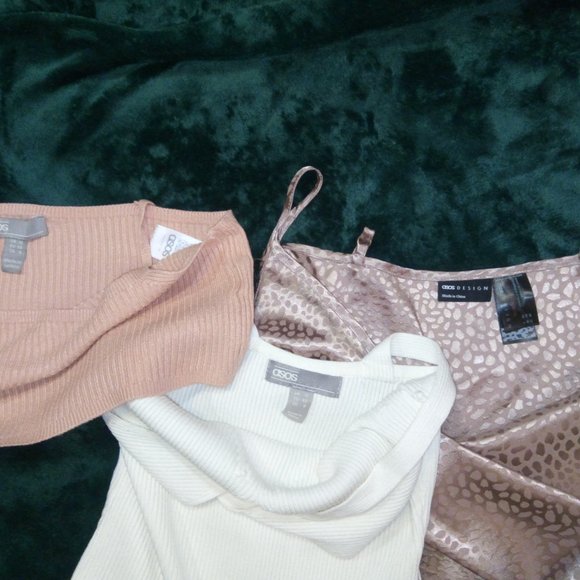 NWOT 3 Asos Tops -  Bodysuit, Camisole, & Croplette Sz 6 - Picture 3 of 16